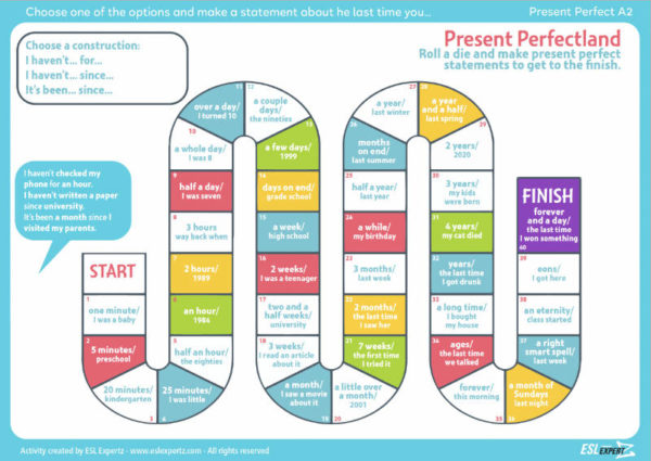 Past Continuous and Past Simple - Board Game - ESL Expertz