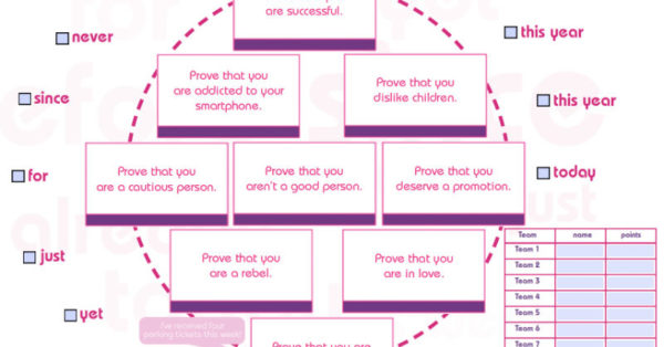 present perfect time expressions game