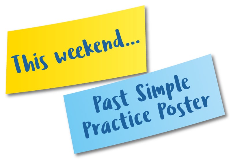 past simple practice poster