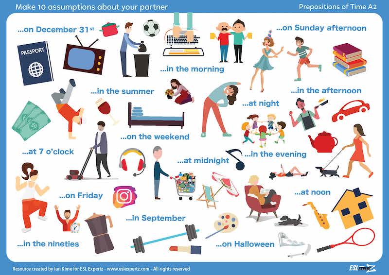 Esl Prepositions Of Time Exercises Online At Lewis Wooley Blog