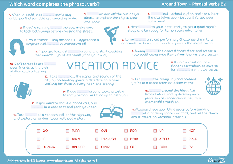 Getting your head around phrasal verbs.