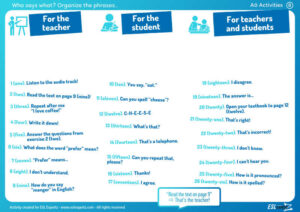 a0 activity phrases for the classroom