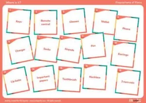 Revizo: Prepositions of Place A1